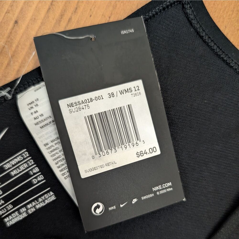 Nike woman’s Hydrastrong solid cut out tank one piece swimsuit bathing suit 12 - Picture 7 of 8